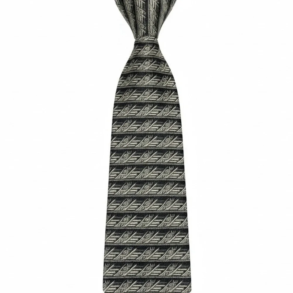 Robert Talbott Best Of Class Hand Sewn Silk‎ Tie Gold & Black L: 58